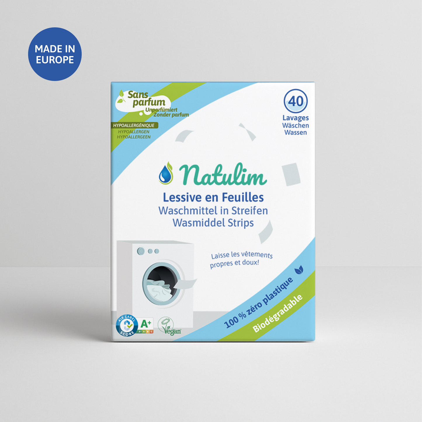 Éco-Feuilles de Lessive - 40 Lavages