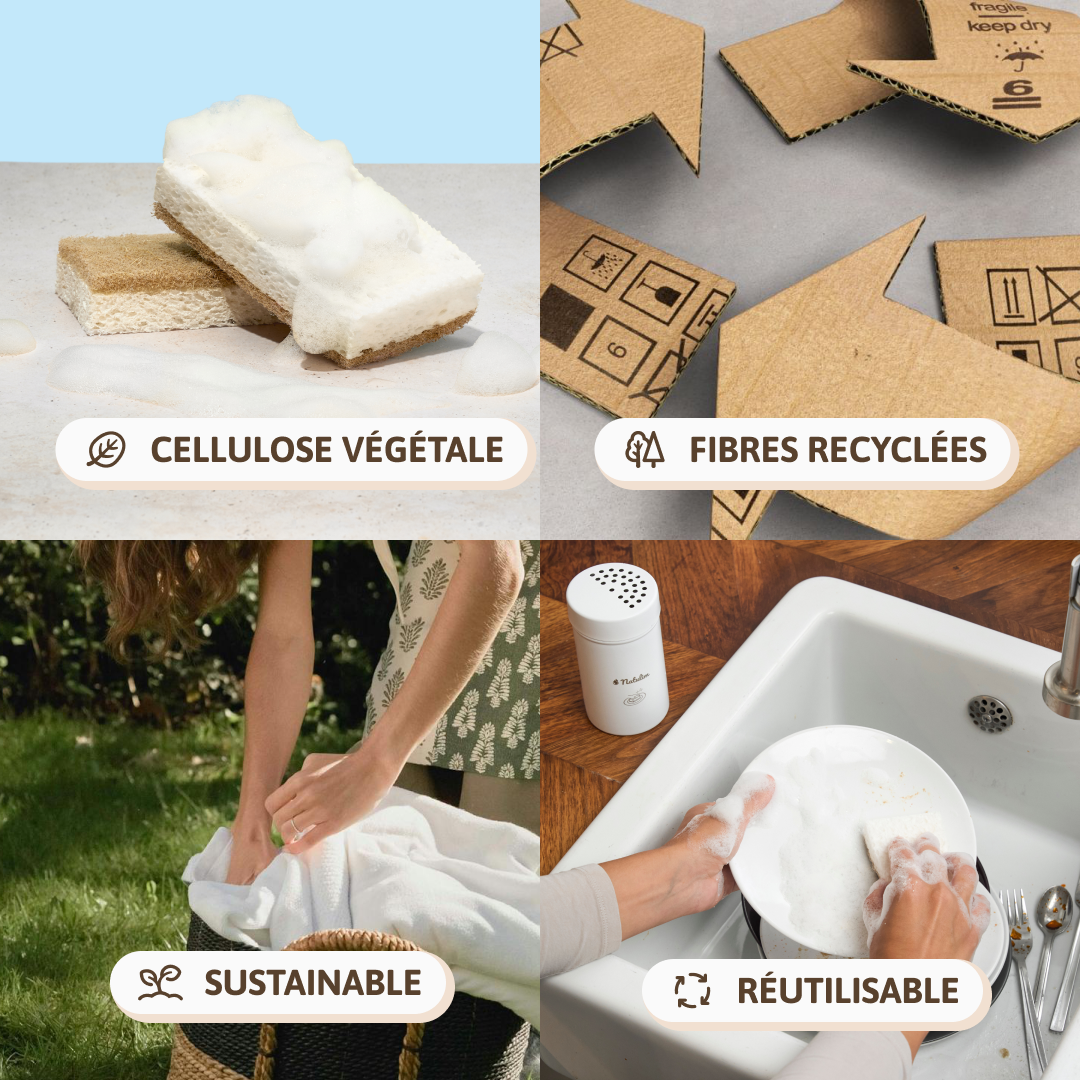 Pack d'éponges écologiques