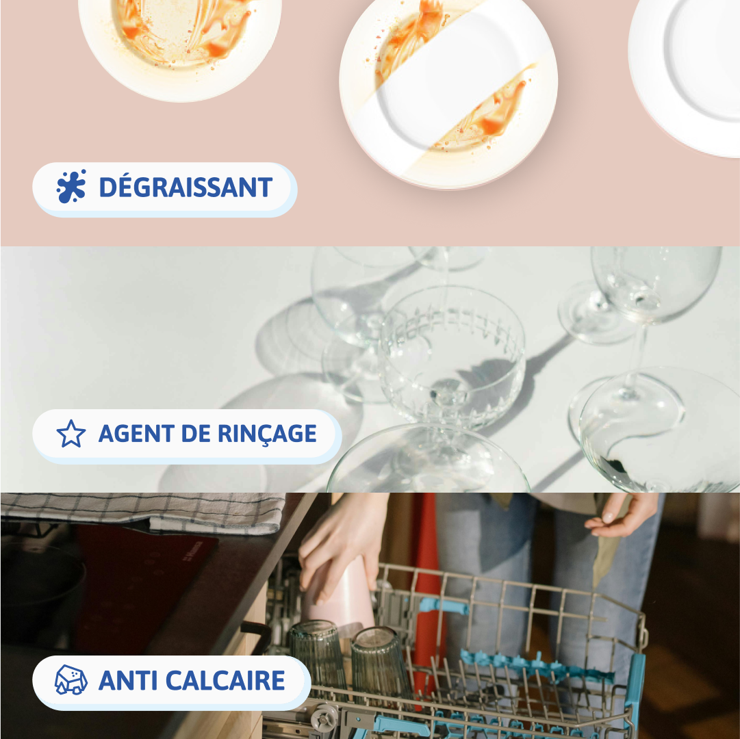 Tablettes Lave-Vaisselle Écologique 6-en-1 - 60 Pastilles