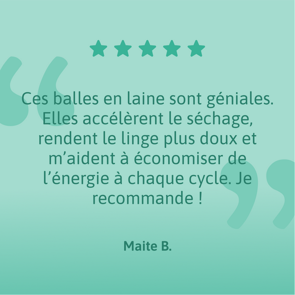 Balles de séchage en laine - Natulim FR