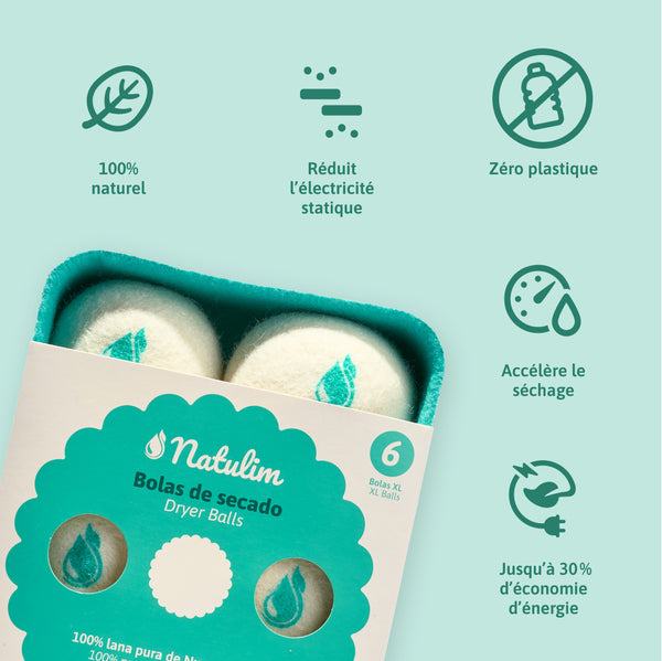 Balles de séchage en laine - Natulim FR