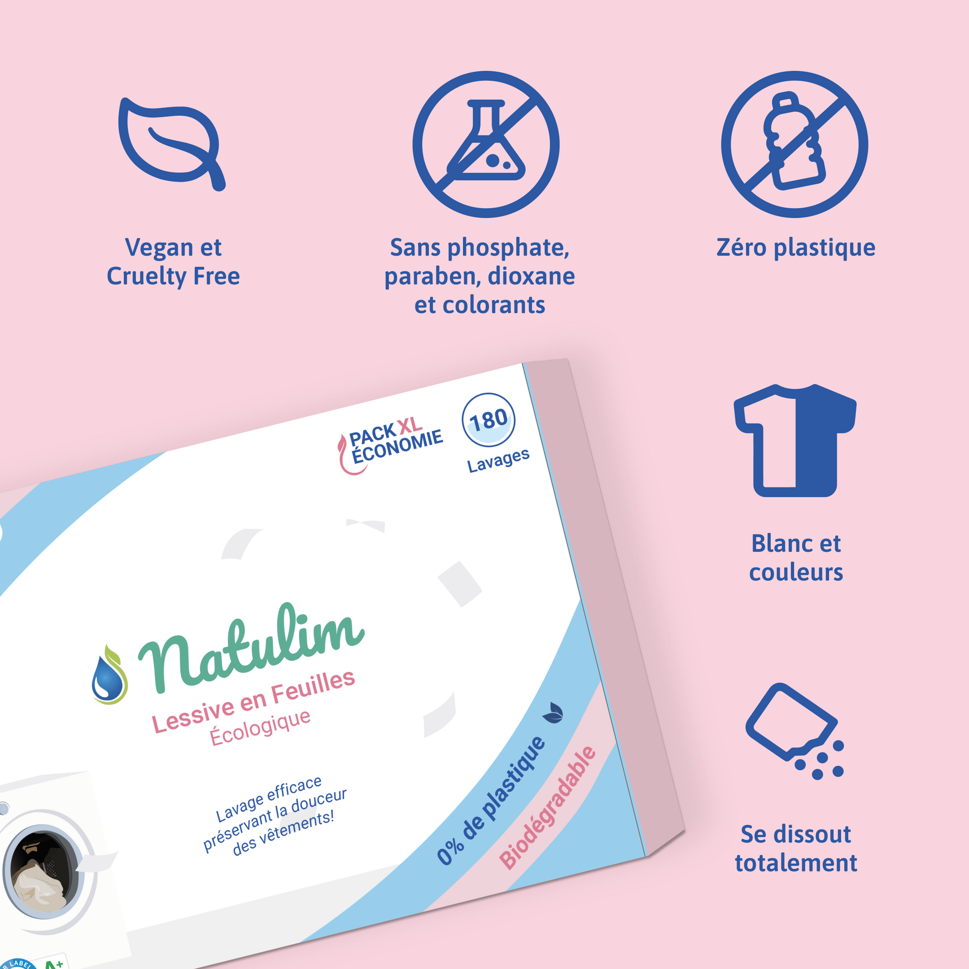 Pack 360 Éco-Feuilles de Lessive - Natulim FR