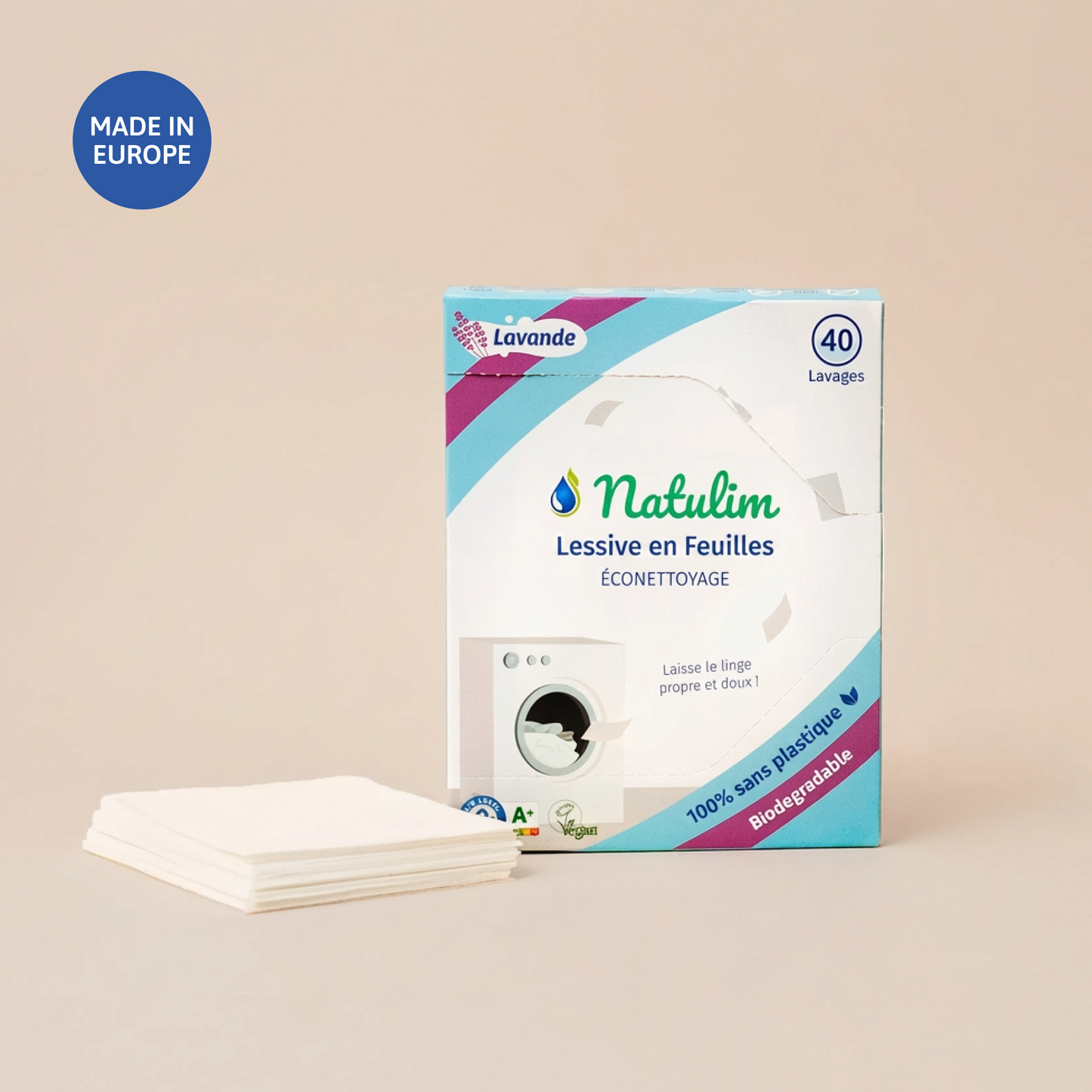 Éco-Feuilles de Lessive - 40 Lavages