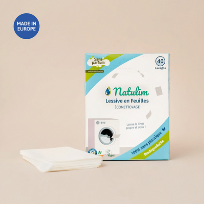 Éco-Feuilles de Lessive - 40 Lavages
