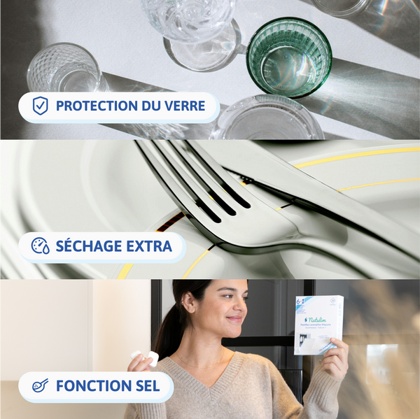 Tablettes Lave-Vaisselle Écologique 6-en-1 - 60 Pastilles - Natulim FR