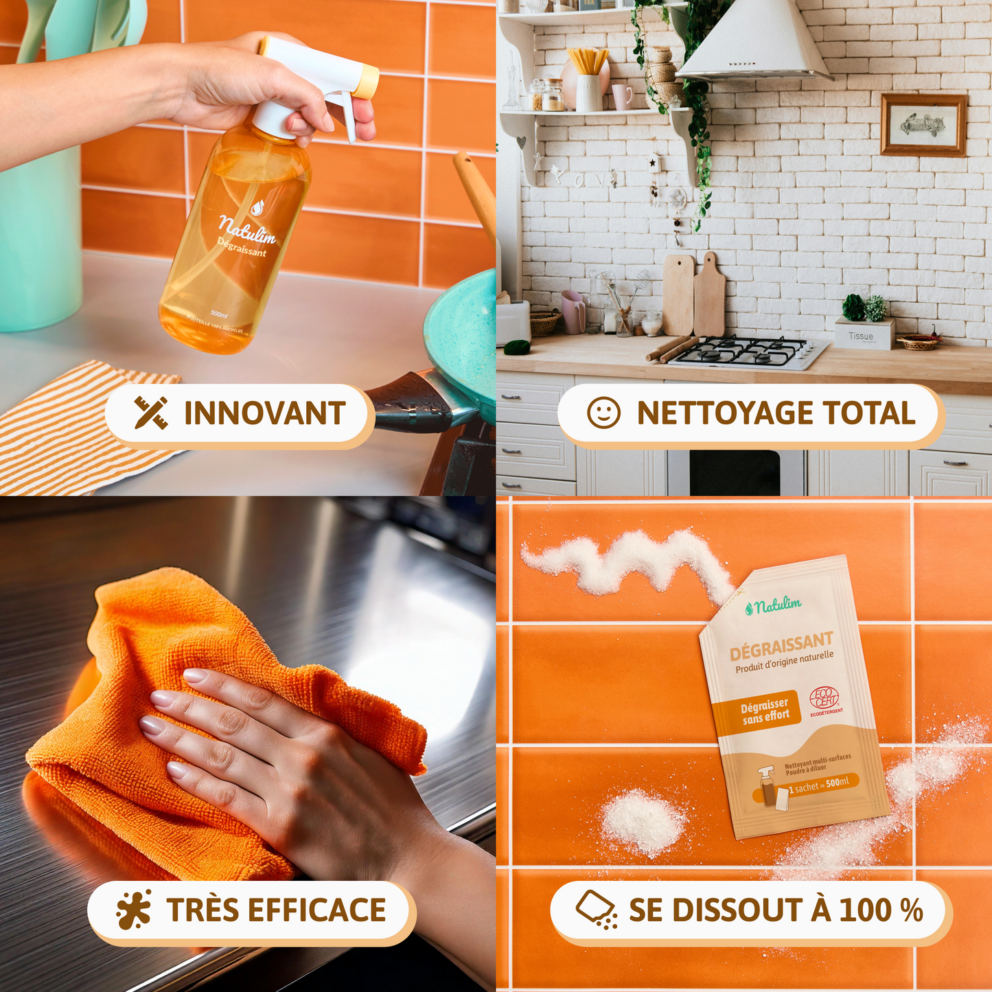 Sachets Recharges Dégraissant - Natulim FR