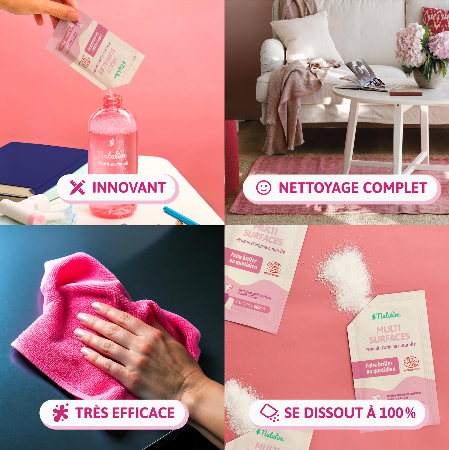 Sachets Recharges Multi-surfaces - Natulim FR